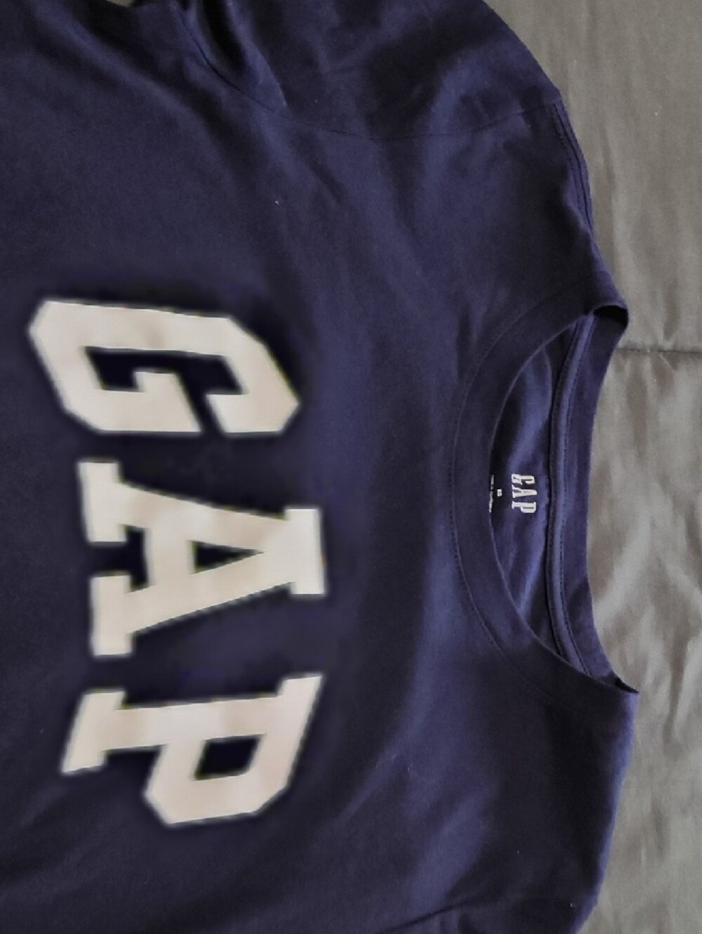 GAP Navy Short Sleeve Tee with White Logo - Picture 3 of 5